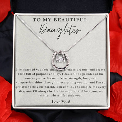 To My Beautiful Daughter - My Biggest Blessing Necklace