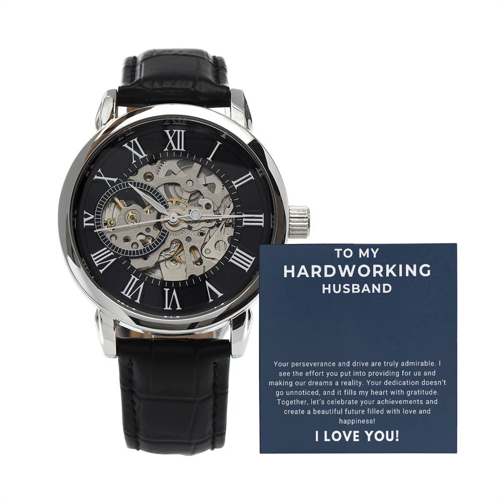 To My Husband - Men's Openwork Automatic Watch