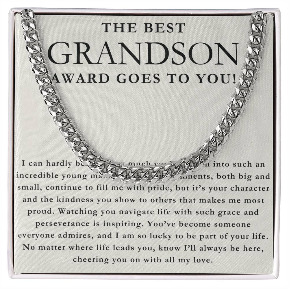 My Favorite Grandson - Cuban Chain Necklace Gift