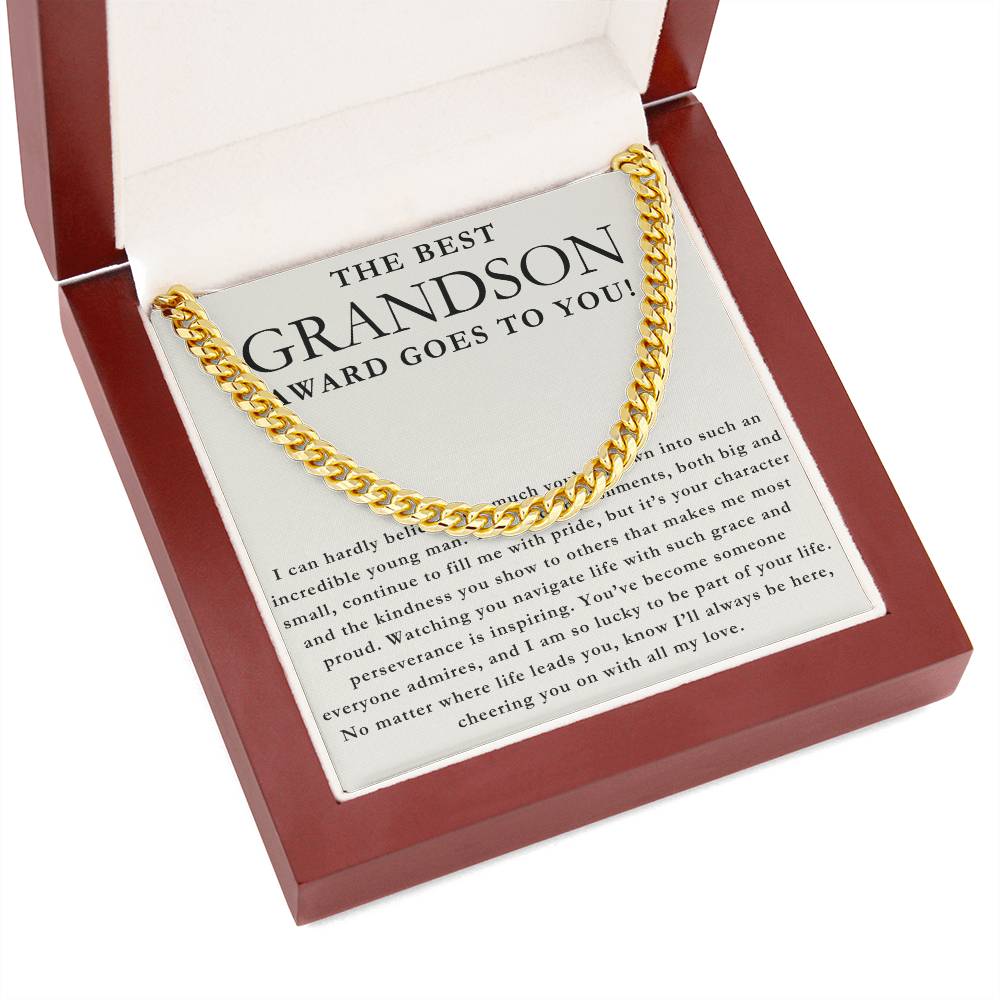 My Favorite Grandson - Cuban Chain Necklace Gift