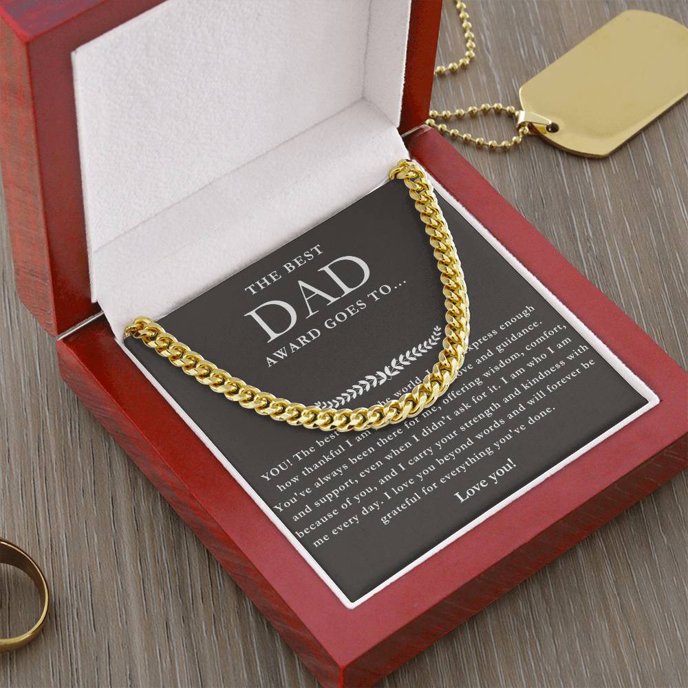 Best Dad Ever - Thank You Necklace