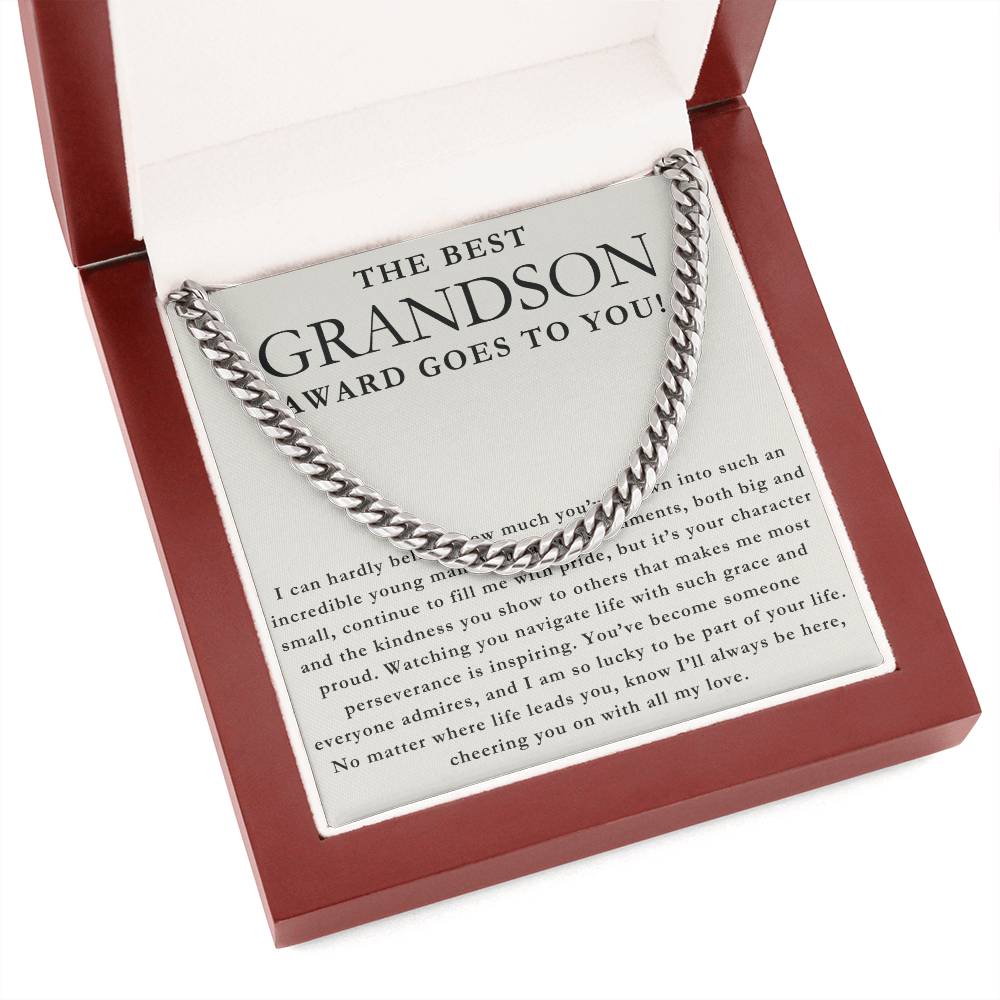 My Favorite Grandson - Cuban Chain Necklace Gift