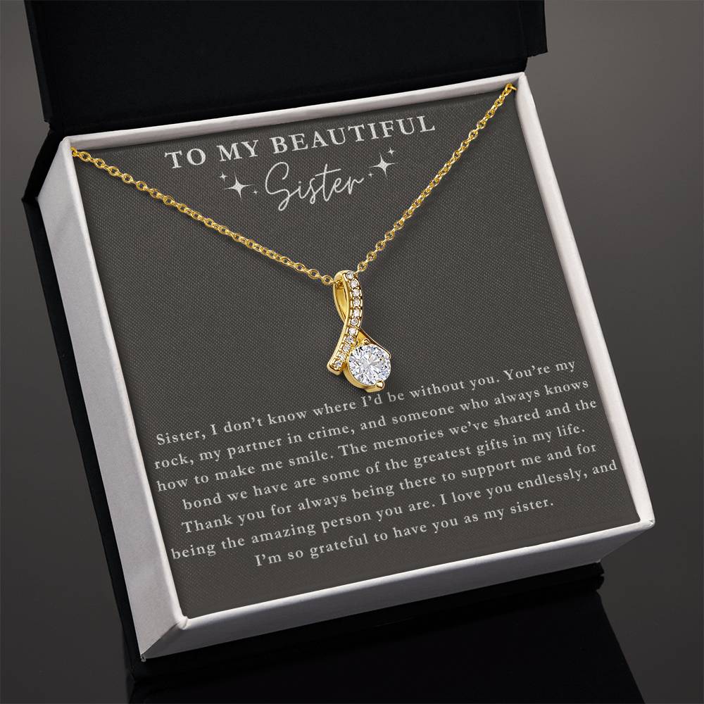 My Beautiful Sister Inside and Out - Sister Necklace Gift