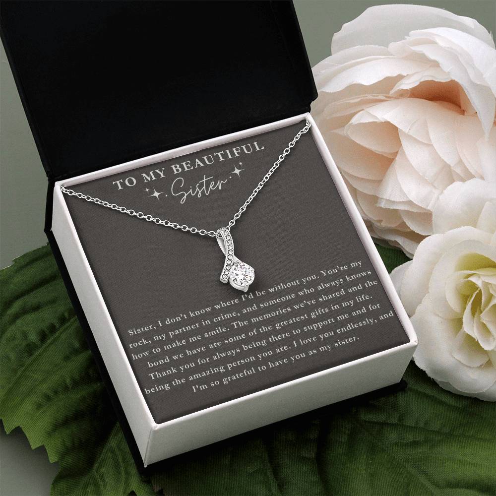 My Beautiful Sister Inside and Out - Sister Necklace Gift