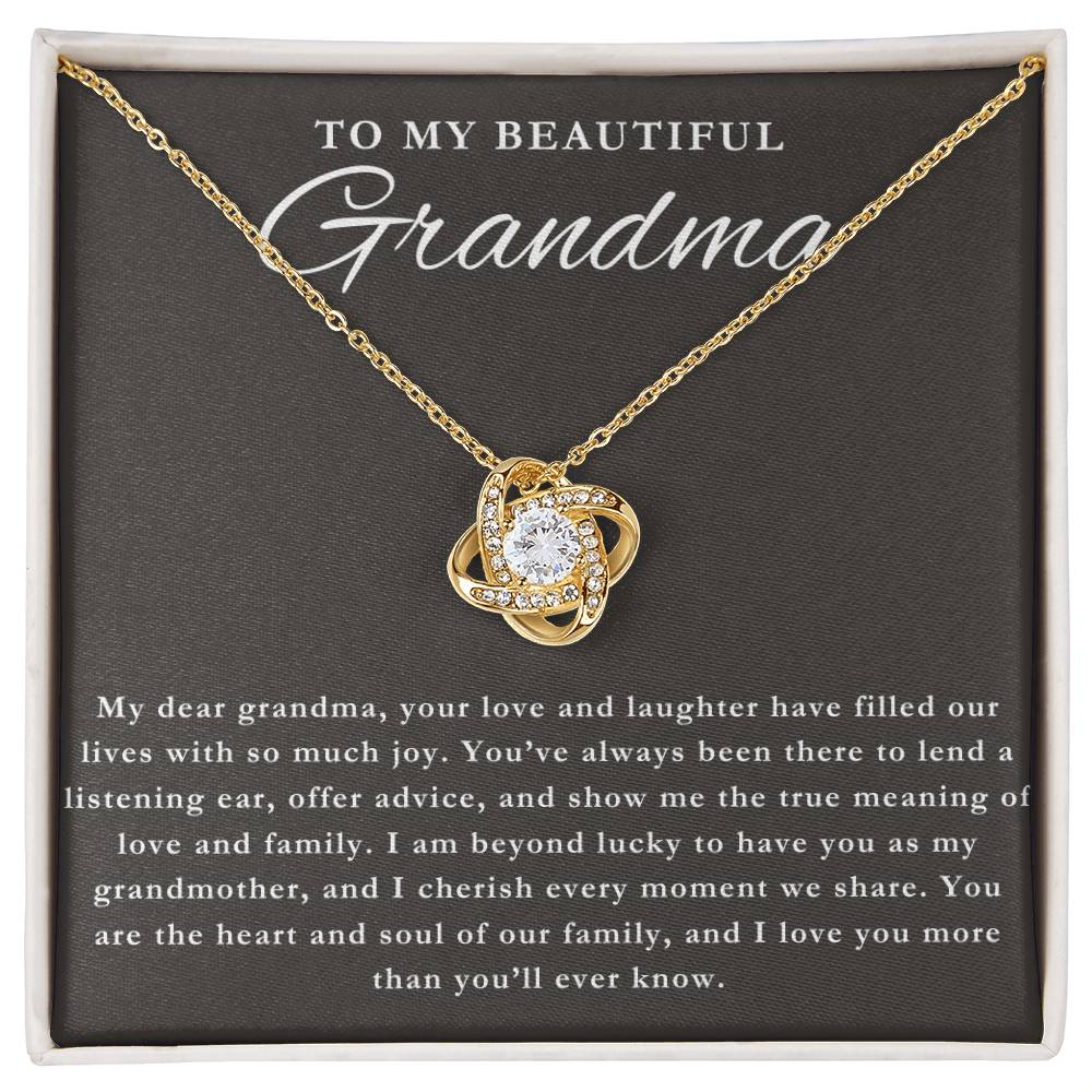 To My Beautiful Grandma - A Gift For Her Necklace