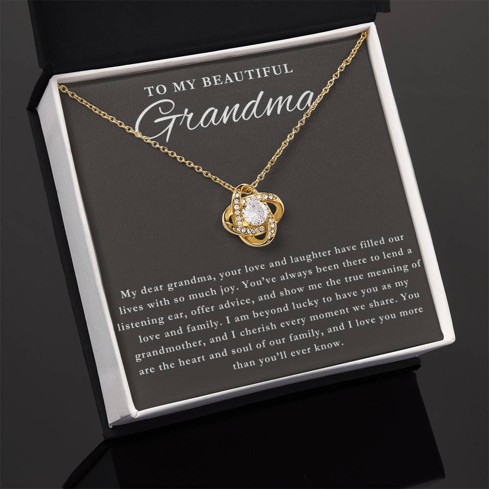 To My Beautiful Grandma - A Gift For Her Necklace