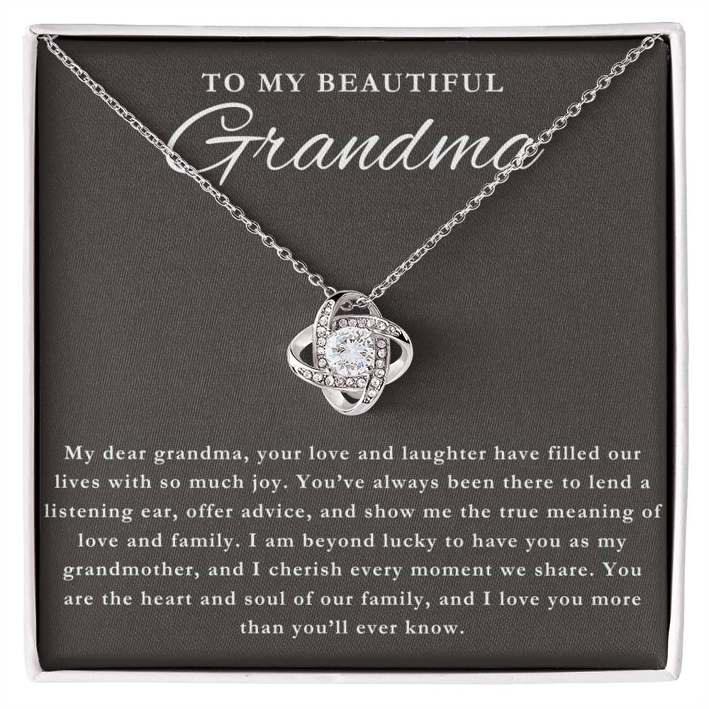 To My Beautiful Grandma - A Gift For Her Necklace