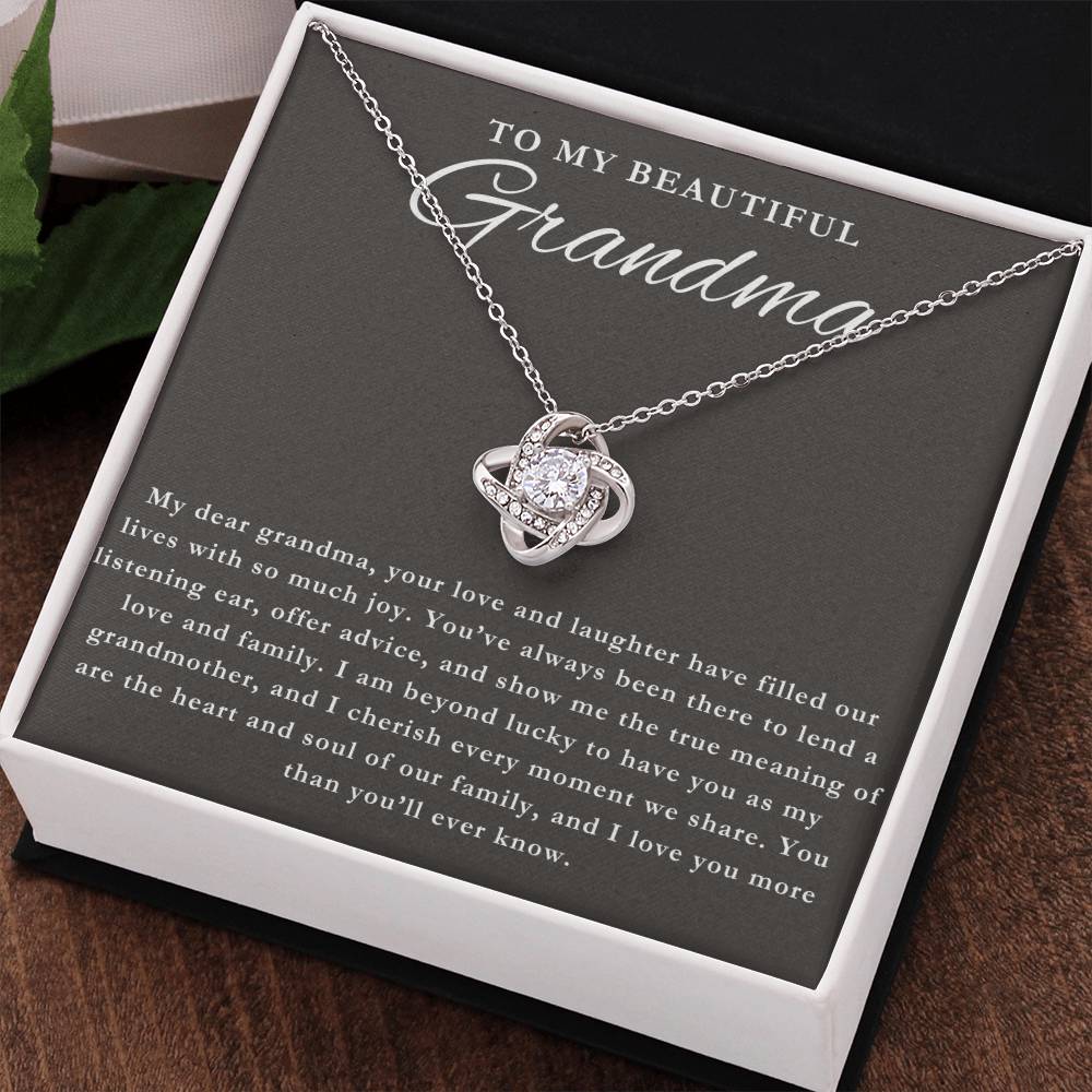 To My Beautiful Grandma - A Gift For Her Necklace