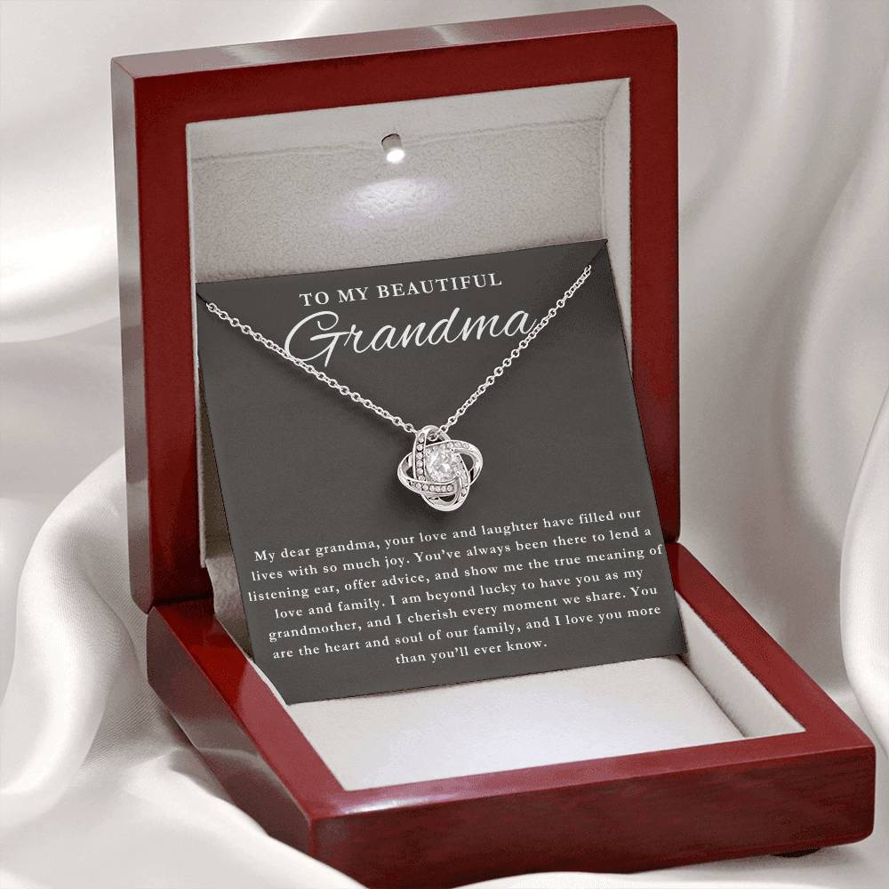 To My Beautiful Grandma - A Gift For Her Necklace