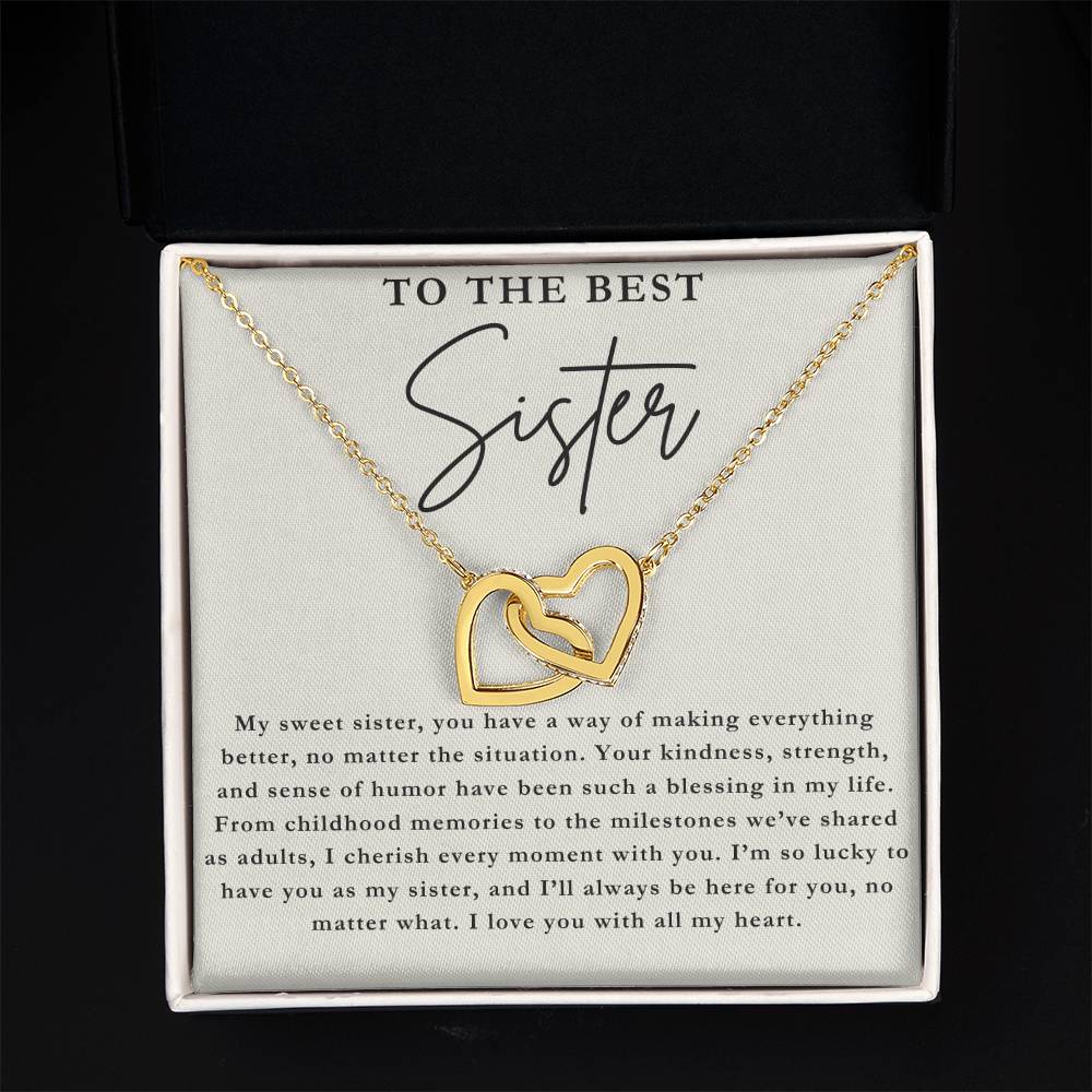 The Best Sister - Sister Necklace Gift