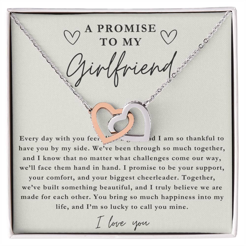 A Promise To My Girlfriend - Two Hearts Necklace