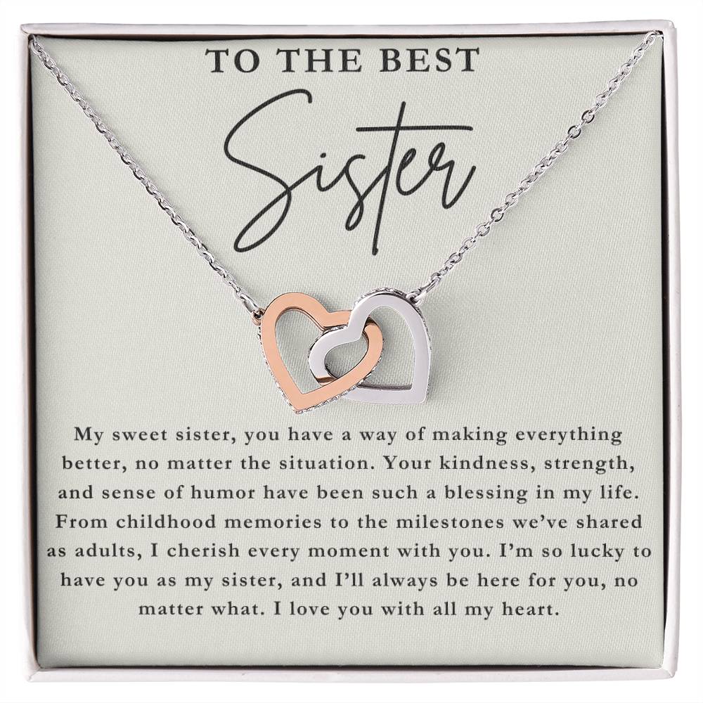 The Best Sister - Sister Necklace Gift