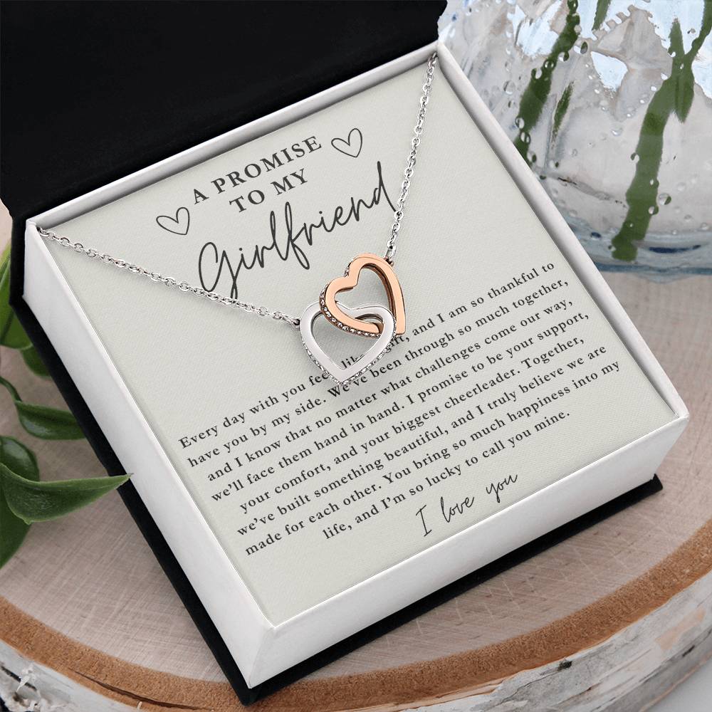 A Promise To My Girlfriend - Two Hearts Necklace