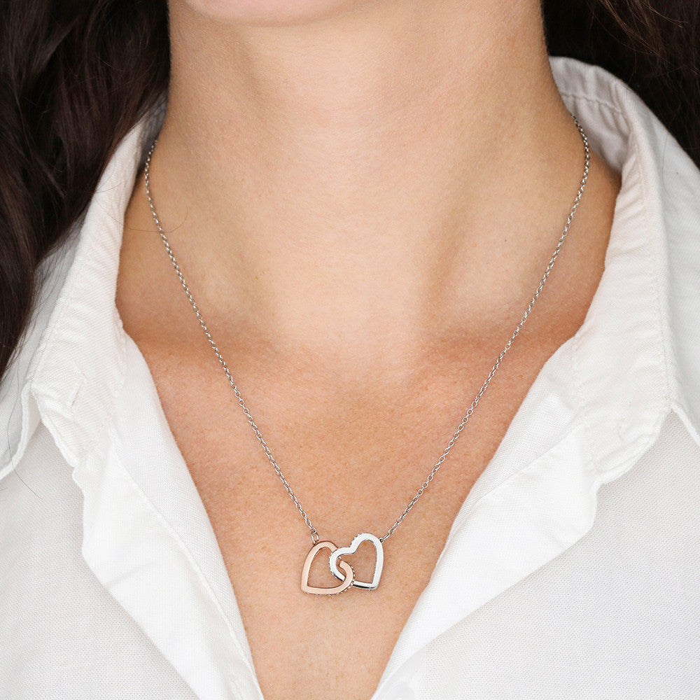 Interlocking Hearts Necklace - Girlfriend Christmas Gift