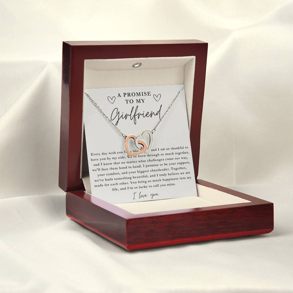 A Promise To My Girlfriend - Two Hearts Necklace