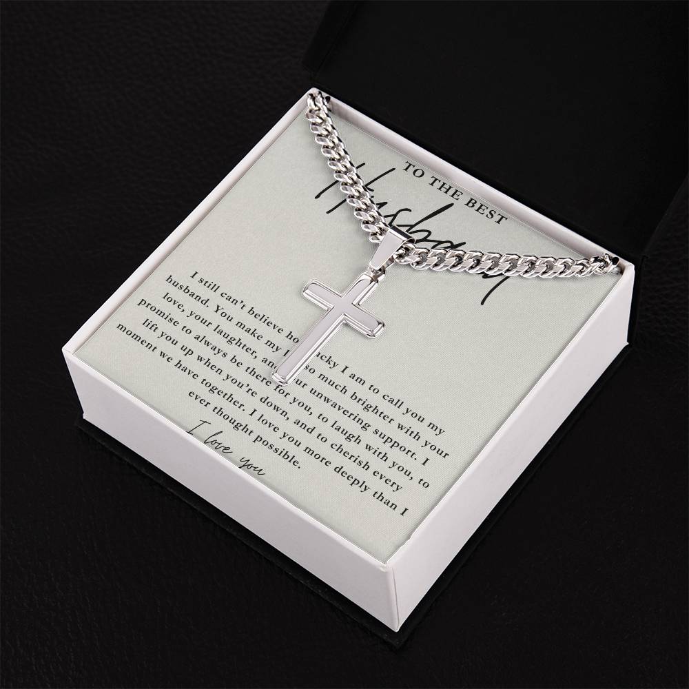 The Best Husband - Cross Necklace Gift