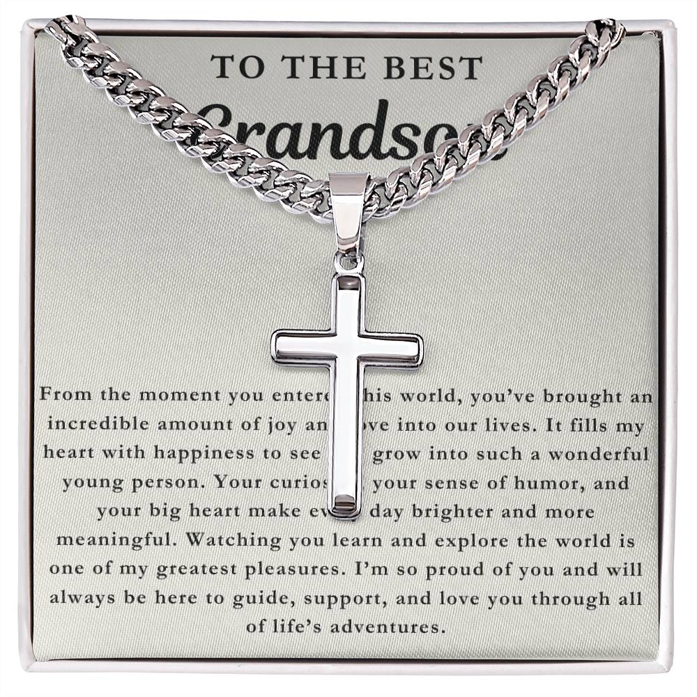 Grandson Gift - Cross Necklace