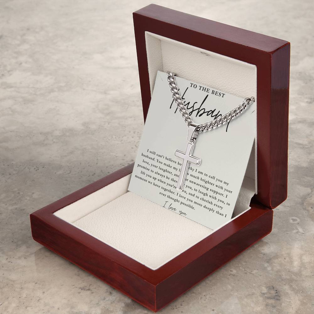 The Best Husband - Cross Necklace Gift